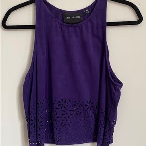 MINKPINK Faux Suede Crop Top
